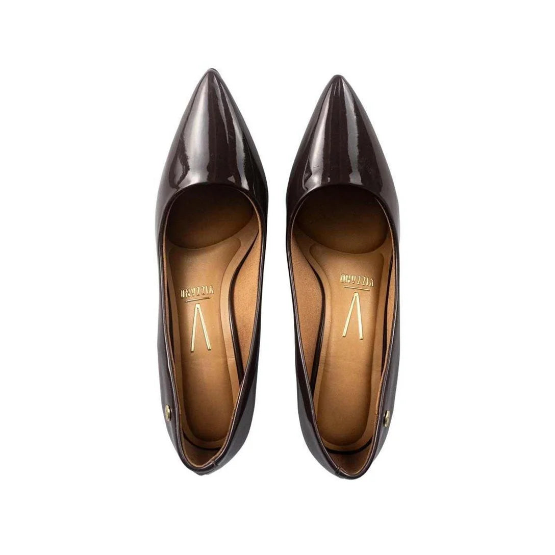 Sapato Scarpin Vizzano Salto Médio Verniz – Marrom - Imagem 4