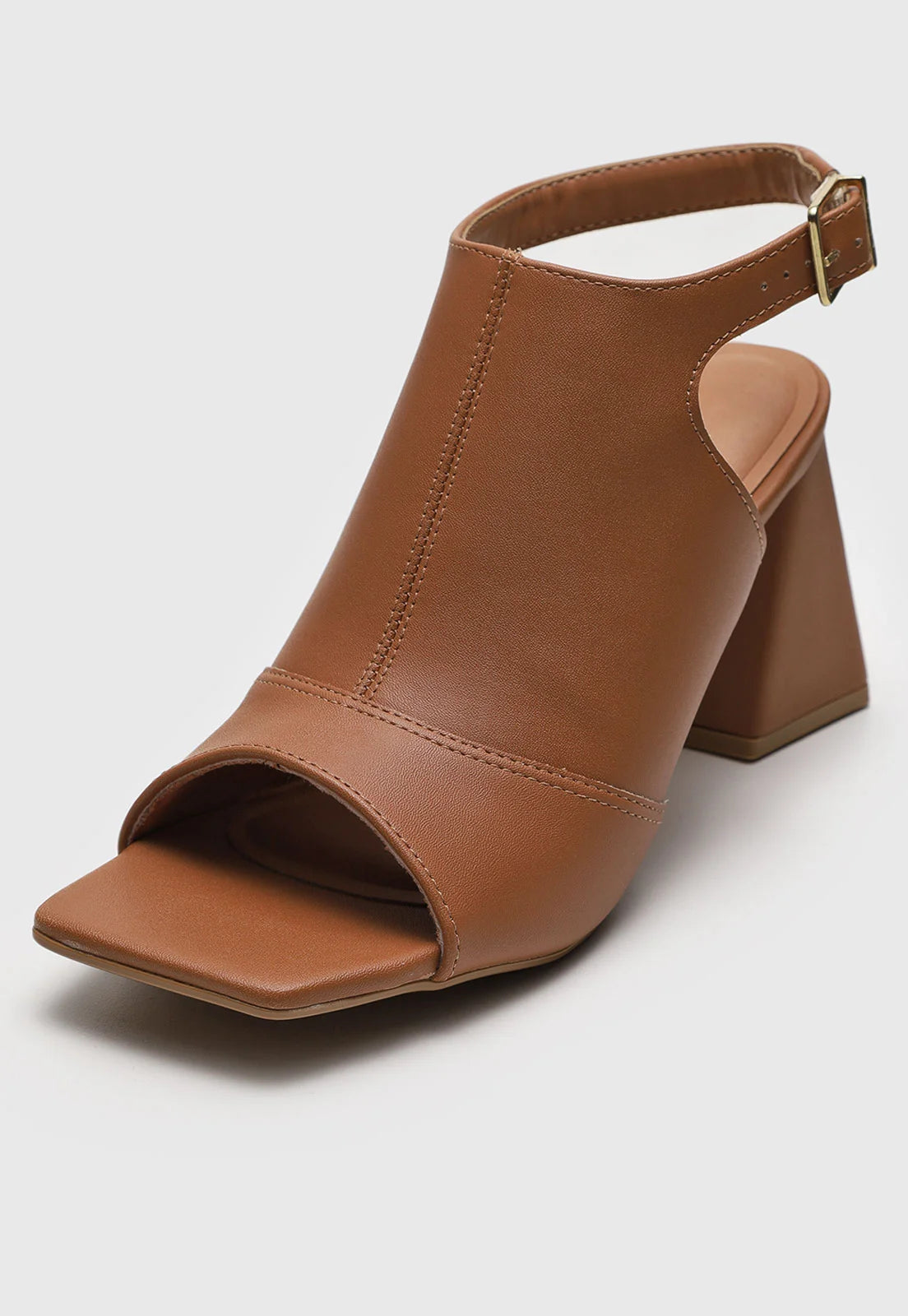 Sandália Vizzano Salto Geométrico Caramelo - Imagem 3
