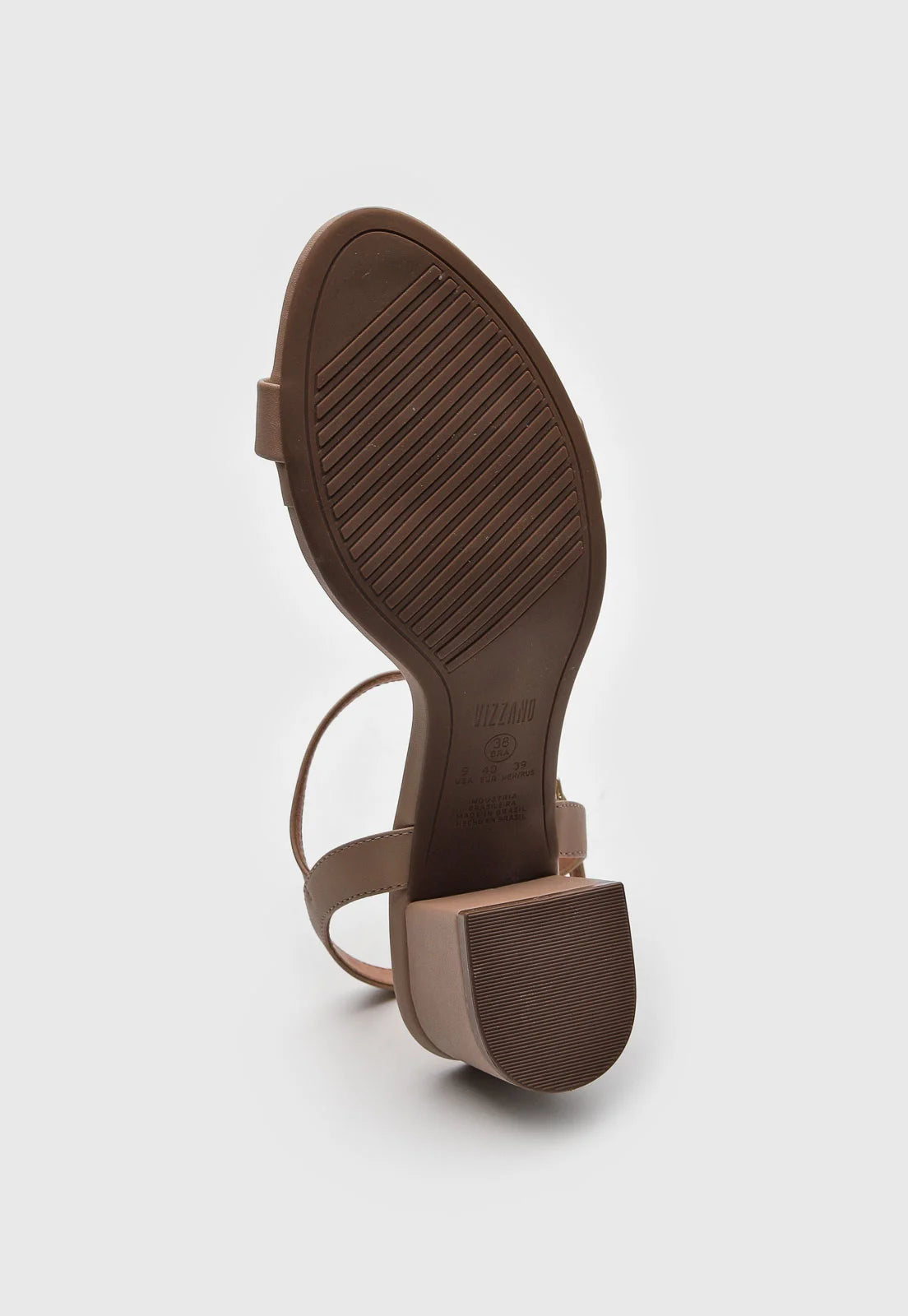 Sandália Vizzano Salto Grosso Bege - Imagem 6