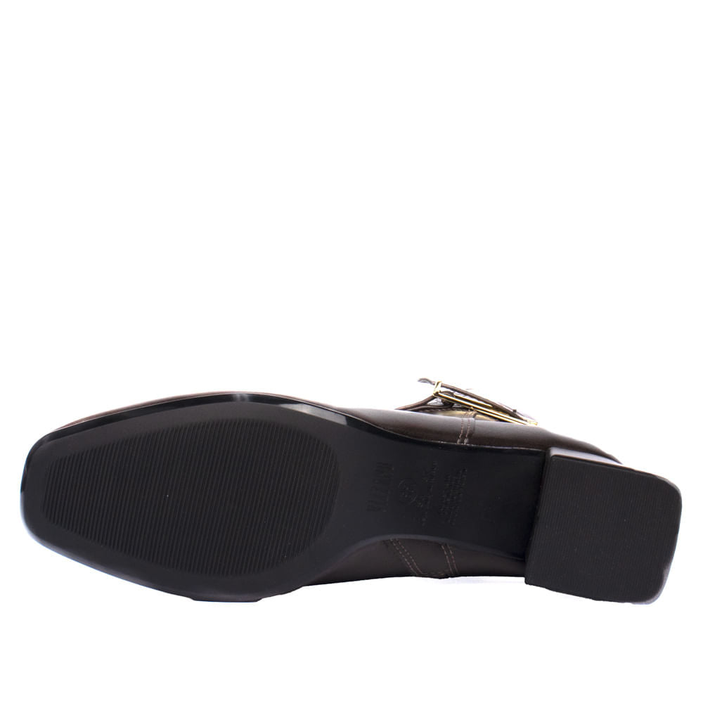 Bota Feminina Vizzano Cano Curto Napa Croco Marrom - Imagem 5