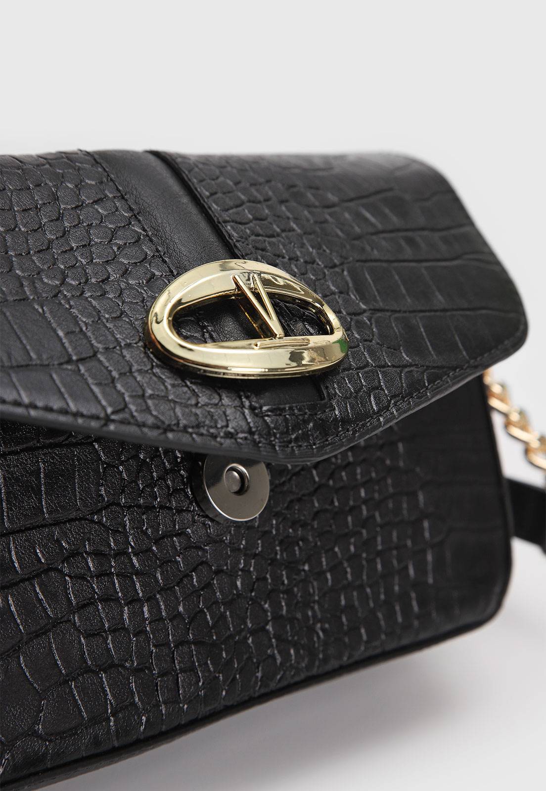 Bolsa Tiracolo Vizzano Alça Ajustável Preta - Imagem 4