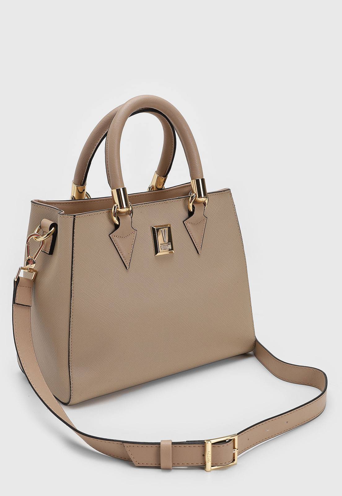 Bolsa Tiracolo Vizzano Alça Dupla Bege - Imagem 2
