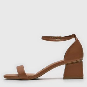 Sandália Vizzano Salto Bloco Caramelo