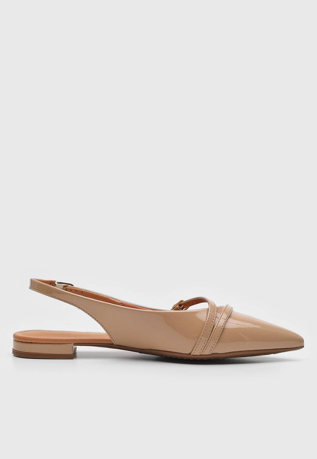 Sapatilha Slingback Vizzano Verniz Bege - Imagem 2