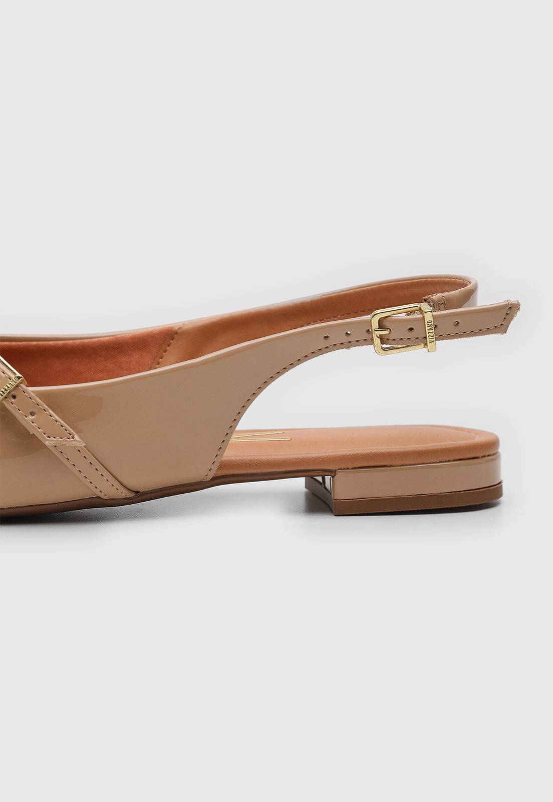Sapatilha Slingback Vizzano Verniz Bege - Imagem 4