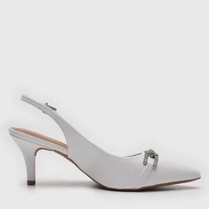 Scarpin Slingback Vizzano Aplicação Branca