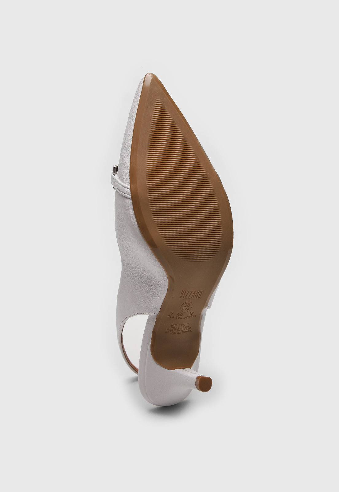 Scarpin Slingback Vizzano Aplicação Branca - Imagem 5