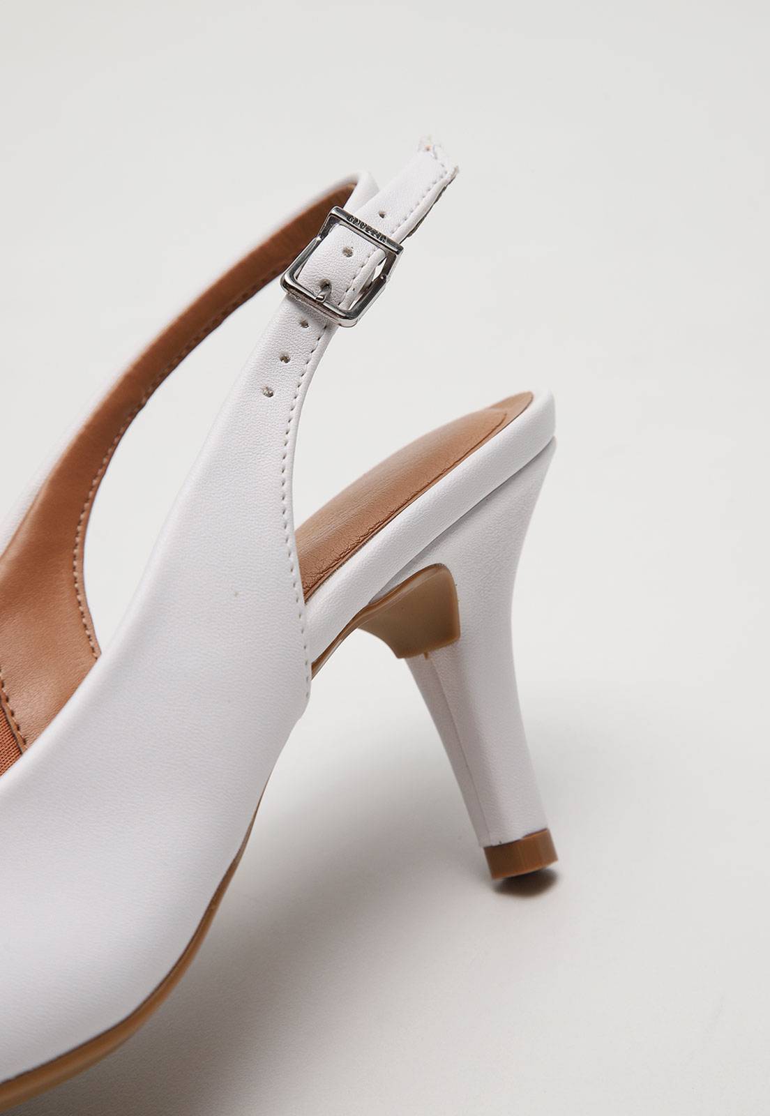 Scarpin Slingback Vizzano Aplicação Branca - Imagem 4