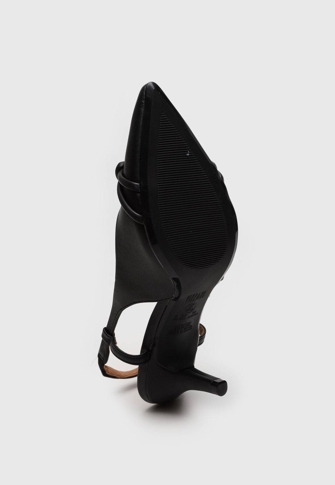 Scarpin Slingback Vizzano Aplicação Preto - Imagem 6