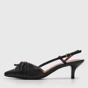 Scarpin Slingback Vizzano Fivelas Preto