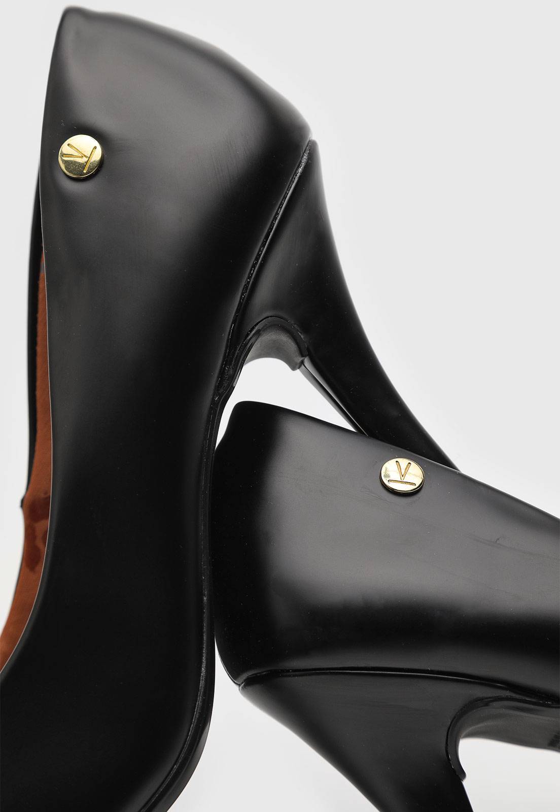 Scarpin Vizzano Liso Preto - Imagem 4