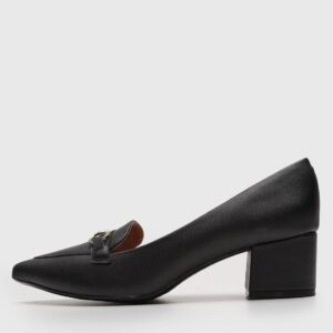 Scarpin Vizzano Salto Grosso Preto