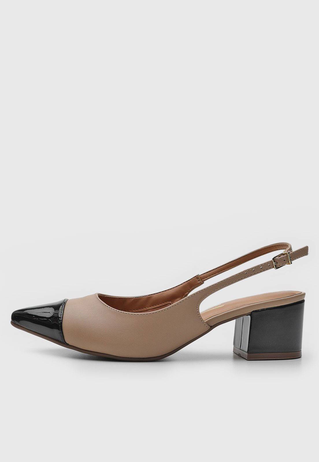 Scarpin Vizzano Slingback Bege - Imagem 2