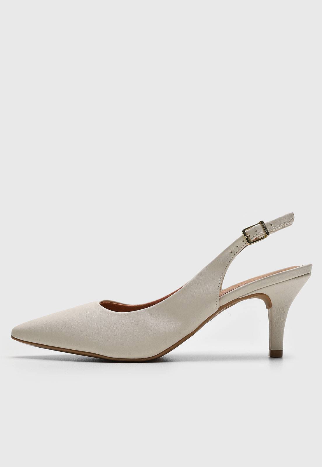 Scarpin Vizzano Slingback Off-White - Imagem 3