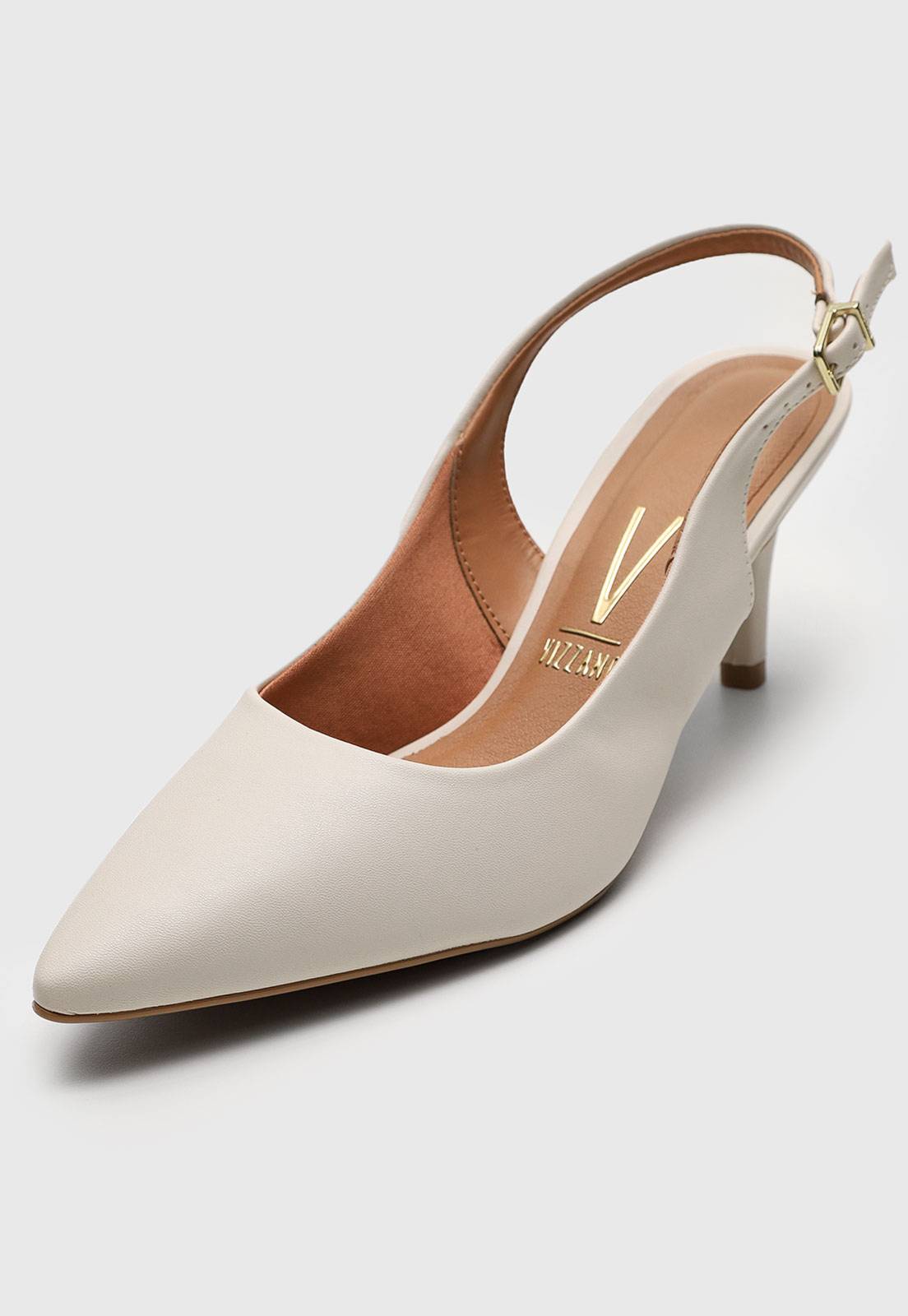 Scarpin Vizzano Slingback Off-White