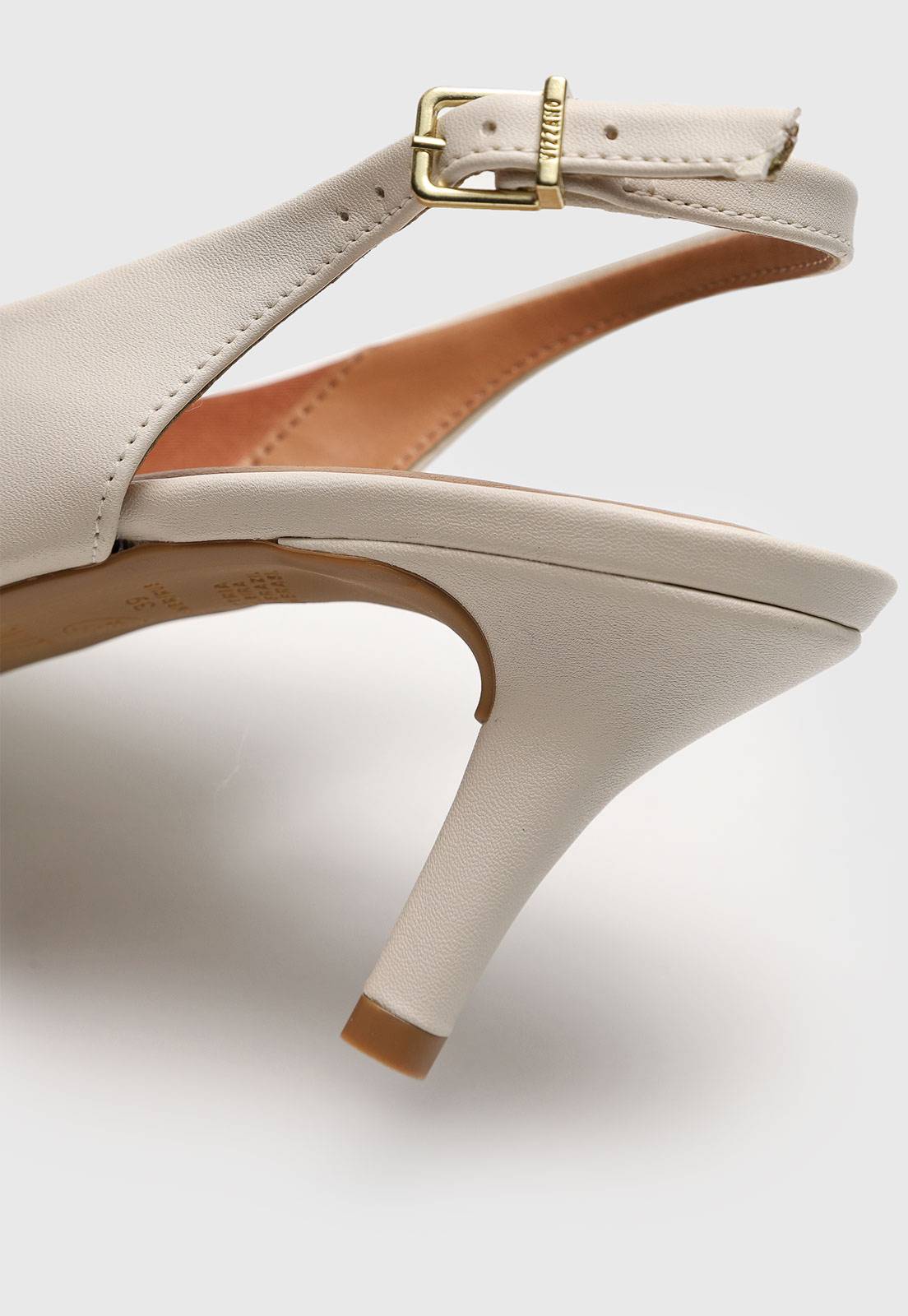 Scarpin Vizzano Slingback Off-White - Imagem 4